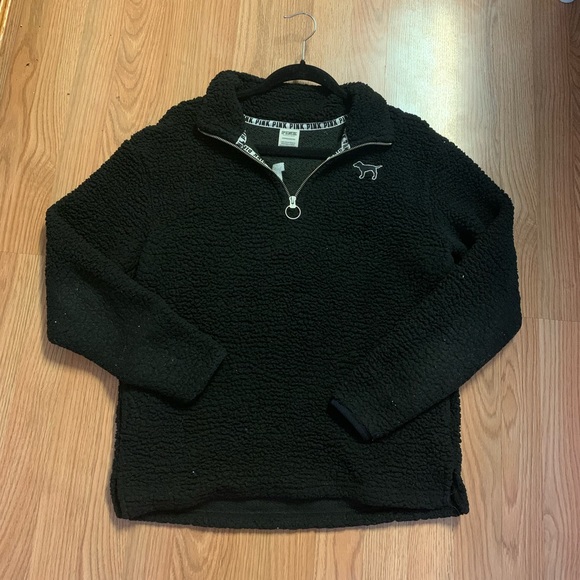 PINK Victoria's Secret Tops - VS Pink Sherpa half zip